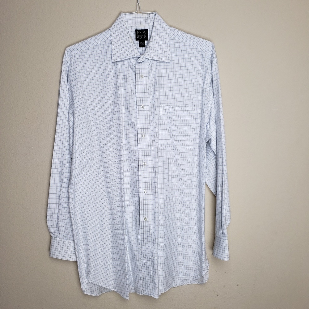 Jos. A. Bank Blue and White Dress Shirt
